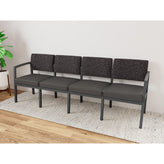 Lenox Steel Waiting Reception 4 Seat Tandem Seating Metal Frame No Center Arms