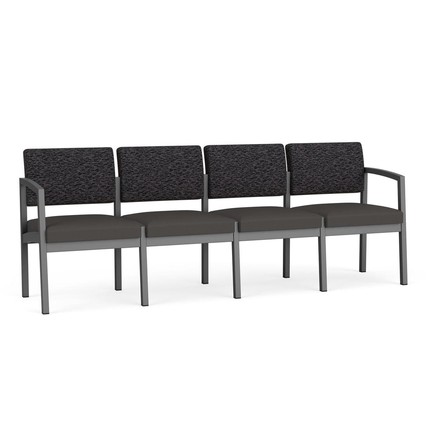 Lenox Steel Waiting Reception 4 Seat Tandem Seating Metal Frame No Center Arms