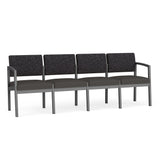 Lenox Steel Waiting Reception 4 Seat Tandem Seating Metal Frame No Center Arms