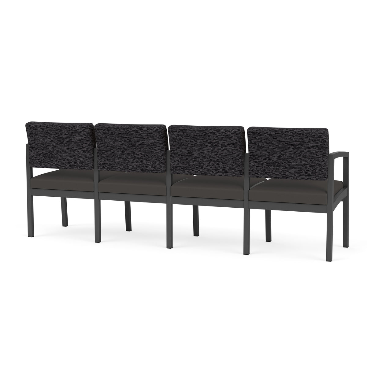 Lenox Steel Waiting Reception 4 Seat Tandem Seating Metal Frame No Center Arms