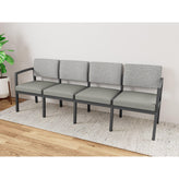 Lenox Steel Waiting Reception 4 Seat Tandem Seating Metal Frame No Center Arms