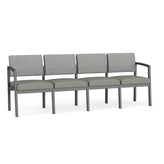 Lenox Steel Waiting Reception 4 Seat Tandem Seating Metal Frame No Center Arms