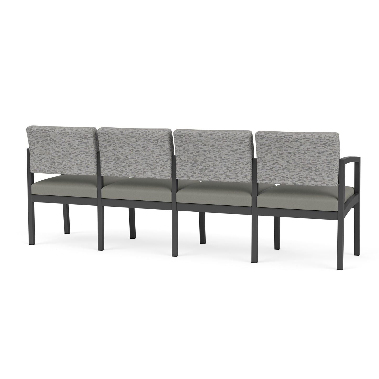 Lenox Steel Waiting Reception 4 Seat Tandem Seating Metal Frame No Center Arms
