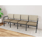Lenox Steel Waiting Reception 4 Seat Tandem Seating Metal Frame No Center Arms