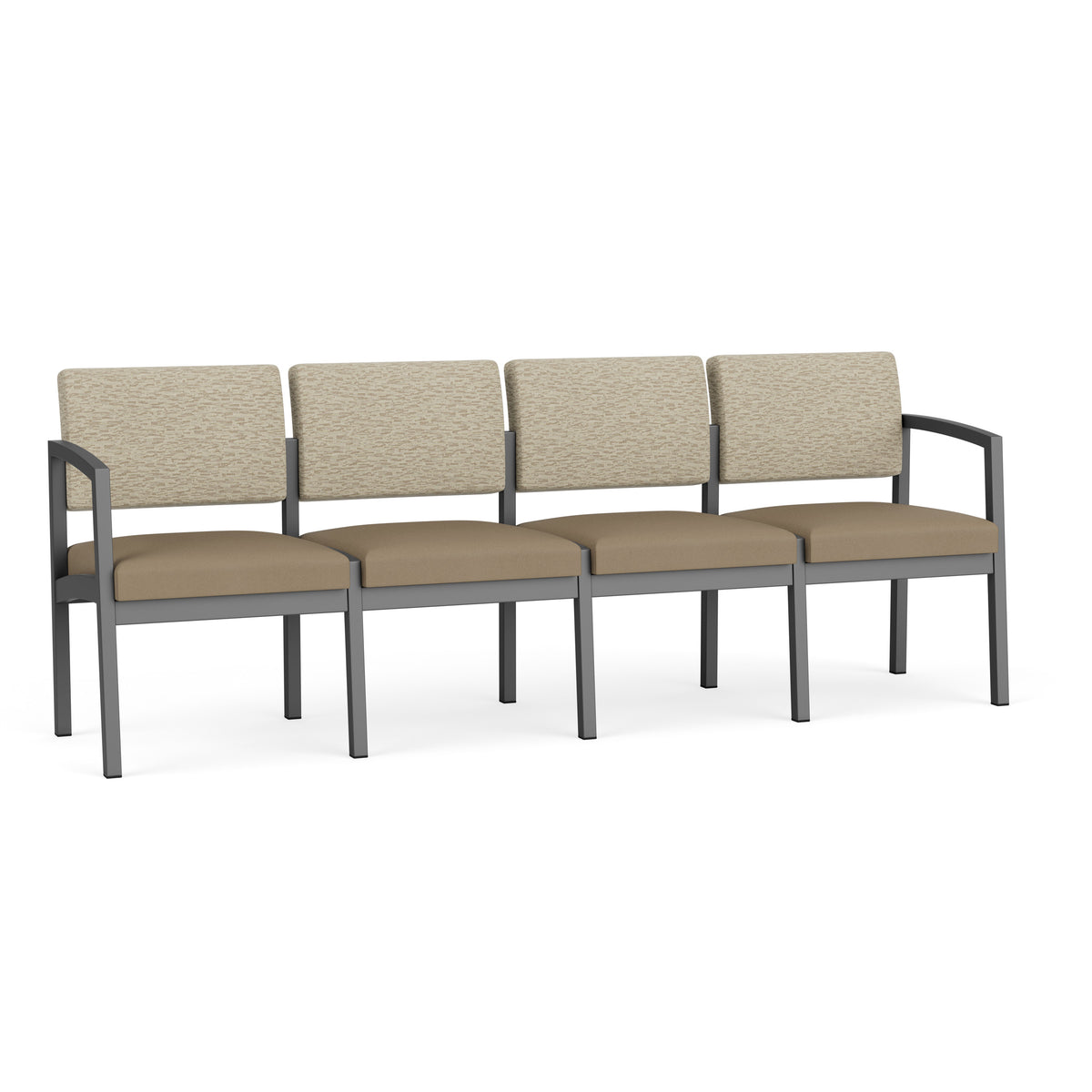 Lenox Steel Waiting Reception 4 Seat Tandem Seating Metal Frame No Center Arms