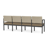 Lenox Steel Waiting Reception 4 Seat Tandem Seating Metal Frame No Center Arms
