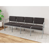Lenox Steel Waiting Reception 4 Seat Tandem Seating Metal Frame No Center Arms