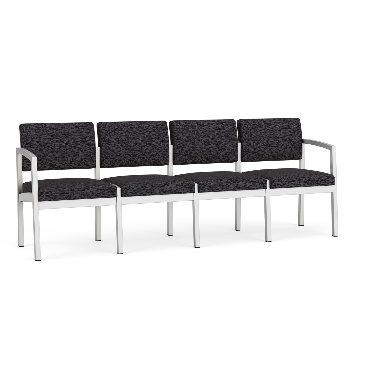 Lenox Steel Waiting Reception 4 Seat Tandem Seating Metal Frame No Center Arms
