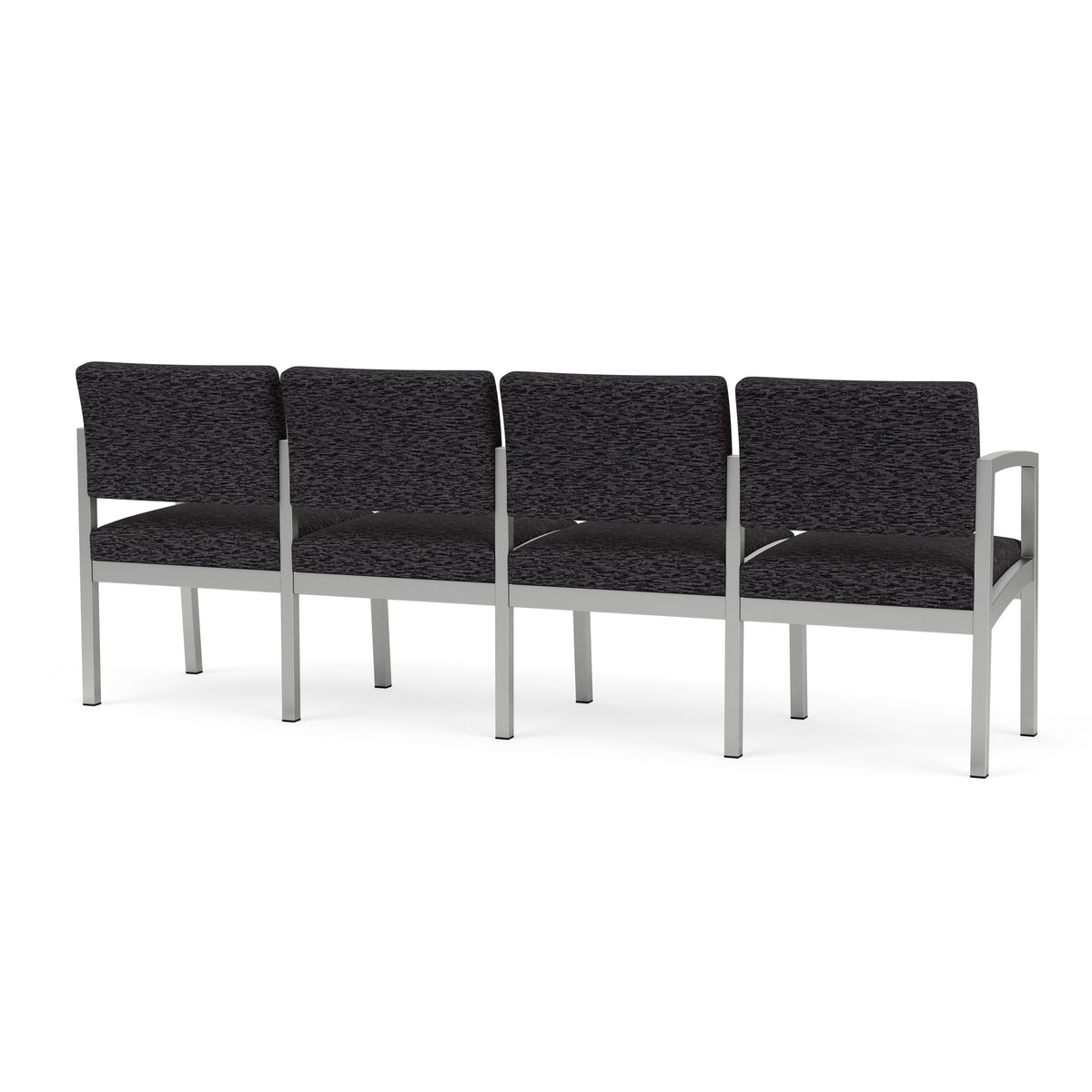 Lenox Steel Waiting Reception 4 Seat Tandem Seating Metal Frame No Center Arms