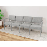 Lenox Steel Waiting Reception 4 Seat Tandem Seating Metal Frame No Center Arms