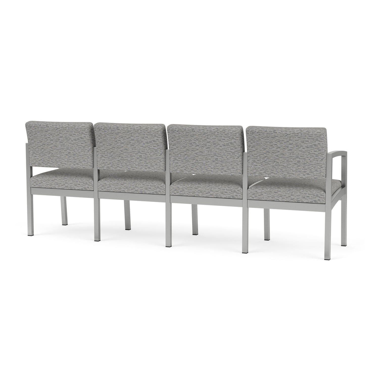 Lenox Steel Waiting Reception 4 Seat Tandem Seating Metal Frame No Center Arms