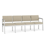 Lenox Steel Waiting Reception 4 Seat Tandem Seating Metal Frame No Center Arms