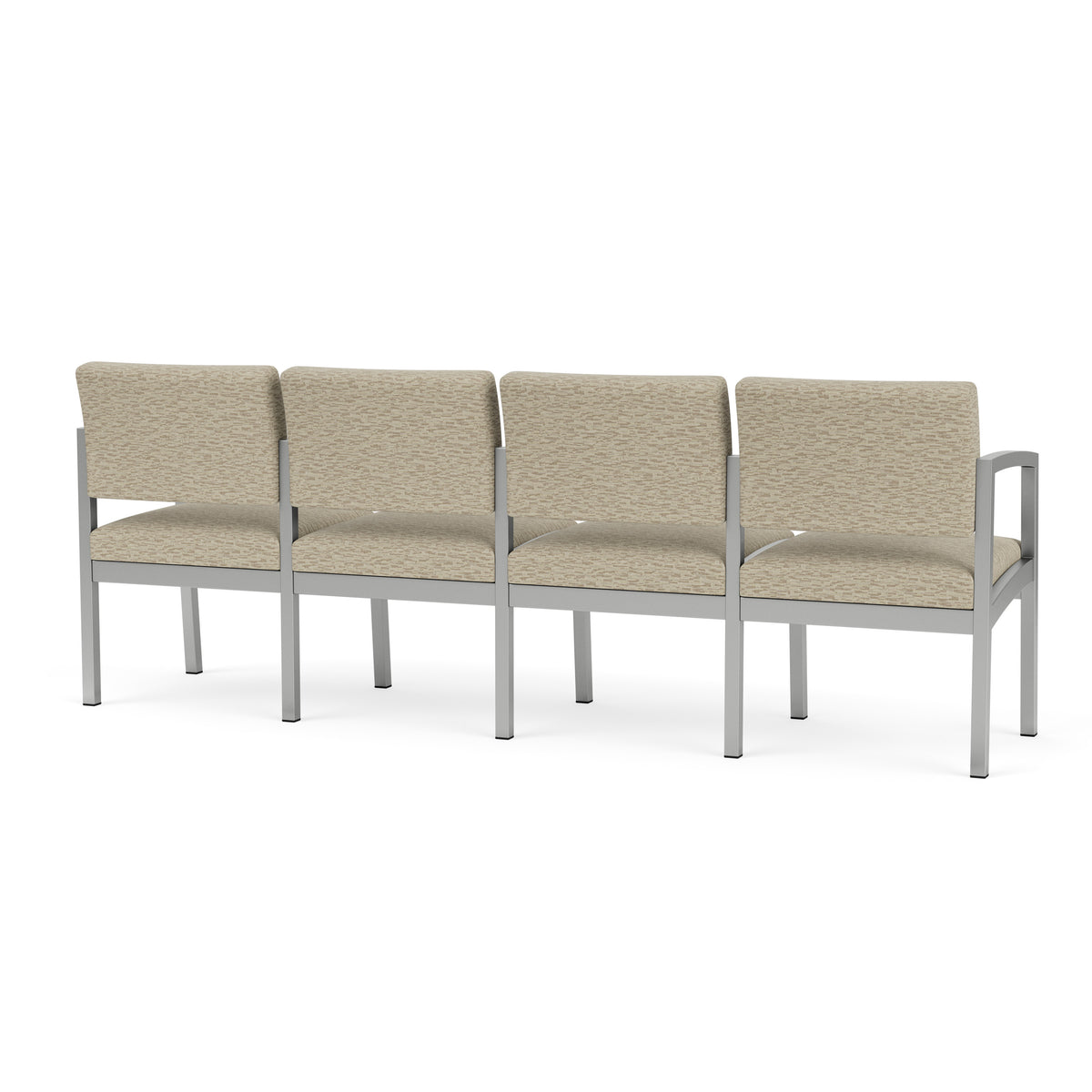 Lenox Steel Waiting Reception 4 Seat Tandem Seating Metal Frame No Center Arms