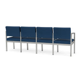 Lenox Steel Waiting Reception 4 Seat Tandem Seating Metal Frame No Center Arms
