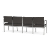 Lenox Steel Waiting Reception 4 Seat Tandem Seating Metal Frame No Center Arms