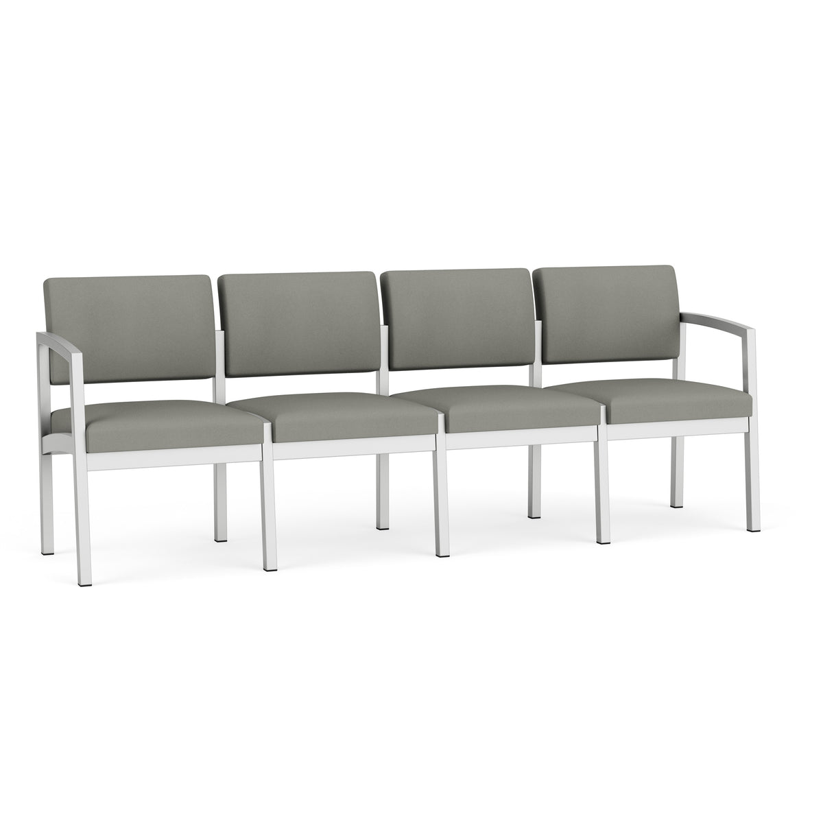 Lenox Steel Waiting Reception 4 Seat Tandem Seating Metal Frame No Center Arms