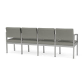 Lenox Steel Waiting Reception 4 Seat Tandem Seating Metal Frame No Center Arms