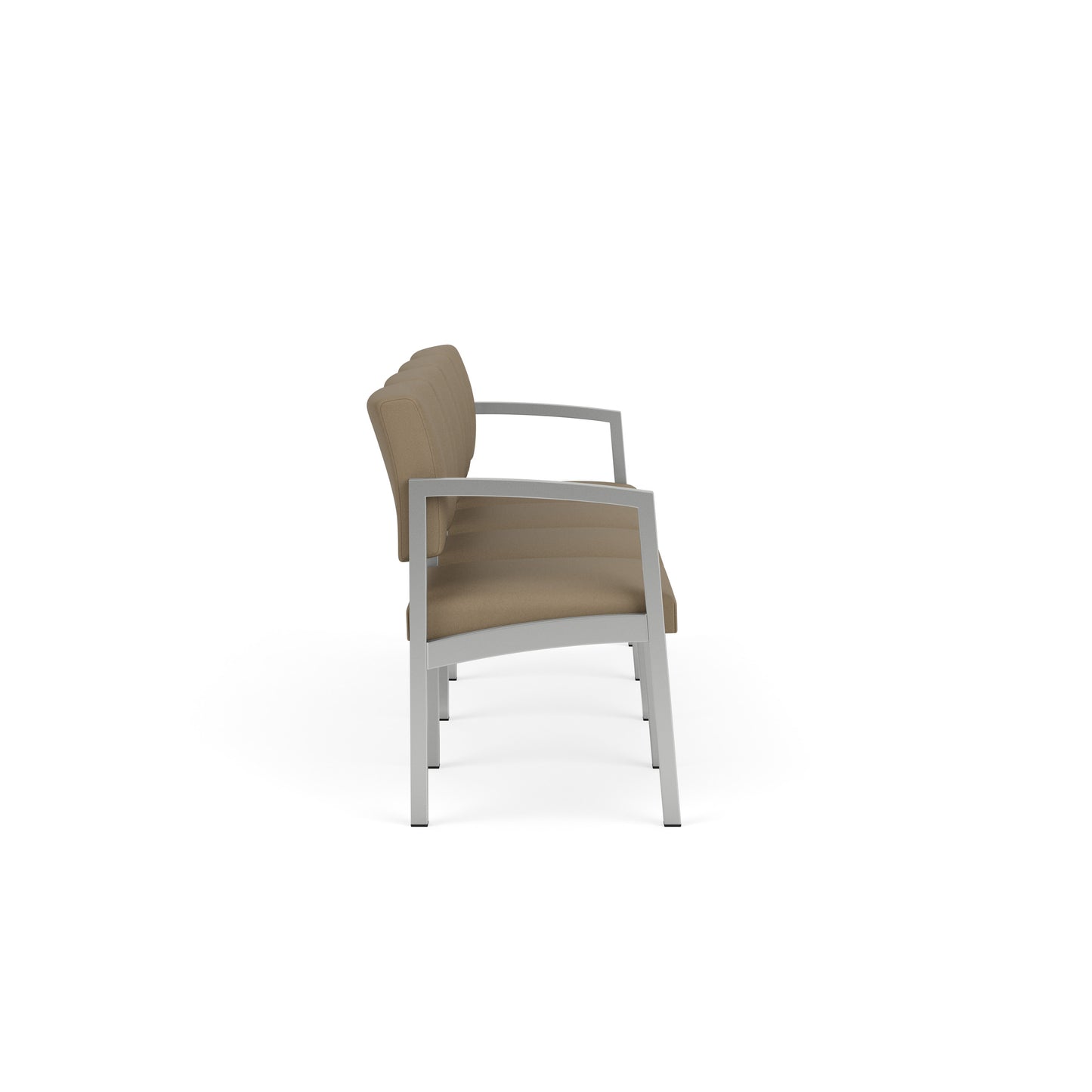 Lenox Steel Waiting Reception 4 Seat Tandem Seating Metal Frame No Center Arms