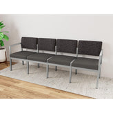Lenox Steel Waiting Reception 4 Seat Tandem Seating Metal Frame No Center Arms