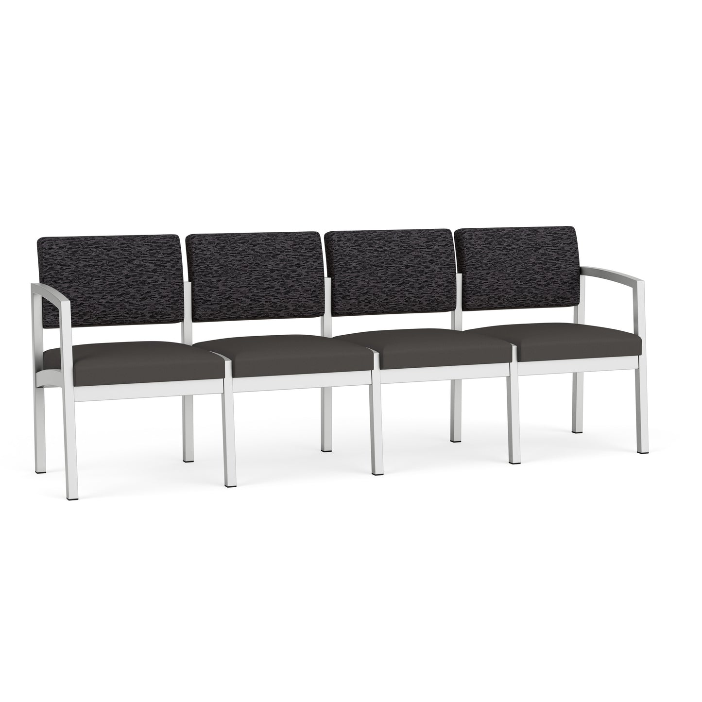 Lenox Steel Waiting Reception 4 Seat Tandem Seating Metal Frame No Center Arms