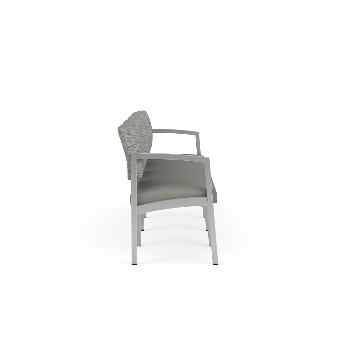 Lenox Steel Waiting Reception 4 Seat Tandem Seating Metal Frame No Center Arms