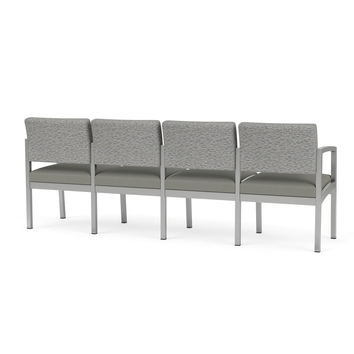 Lenox Steel Waiting Reception 4 Seat Tandem Seating Metal Frame No Center Arms