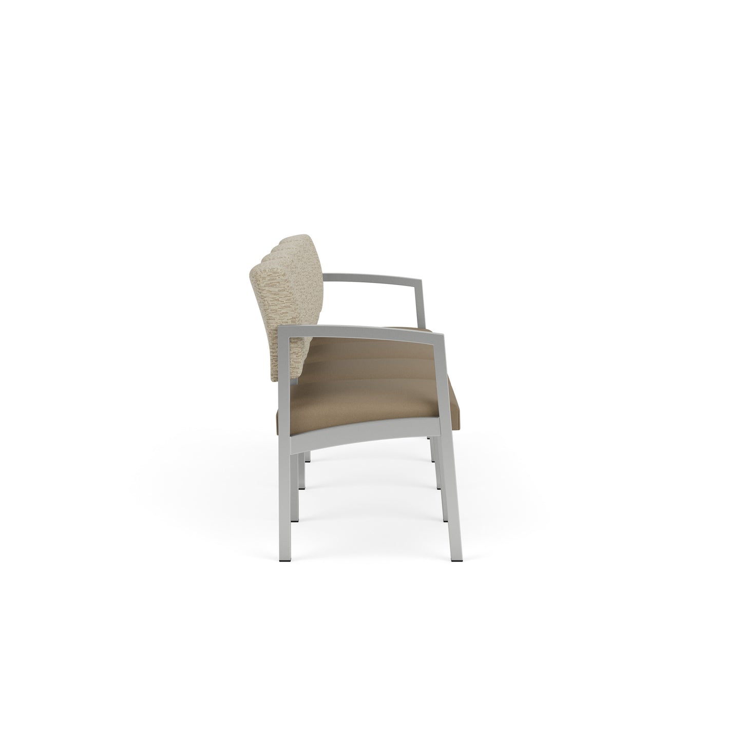 Lenox Steel Waiting Reception 4 Seat Tandem Seating Metal Frame No Center Arms