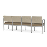 Lenox Steel Waiting Reception 4 Seat Tandem Seating Metal Frame No Center Arms