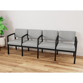 Lenox Steel Waiting Reception 4 Seat Tandem Seating Metal Frame