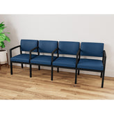 Lenox Steel Waiting Reception 4 Seat Tandem Seating Metal Frame
