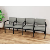 Lenox Steel Waiting Reception 4 Seat Tandem Seating Metal Frame