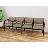 Lenox Steel Waiting Reception 4 Seat Tandem Seating Metal Frame