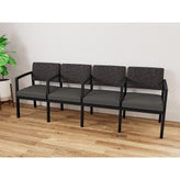 Lenox Steel Waiting Reception 4 Seat Tandem Seating Metal Frame