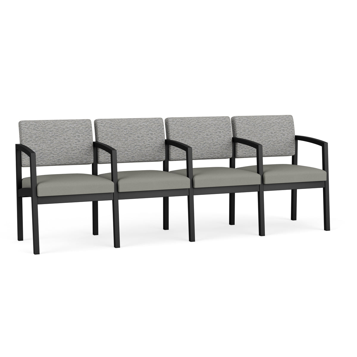 Lenox Steel Waiting Reception 4 Seat Tandem Seating Metal Frame