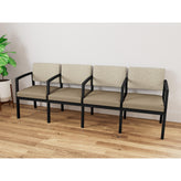 Lenox Steel Waiting Reception 4 Seat Tandem Seating Metal Frame