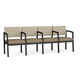 Lenox Steel Waiting Reception 4 Seat Tandem Seating Metal Frame