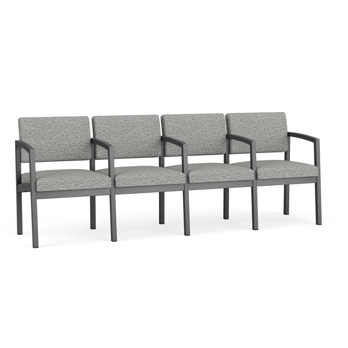 Lenox Steel Waiting Reception 4 Seat Tandem Seating Metal Frame