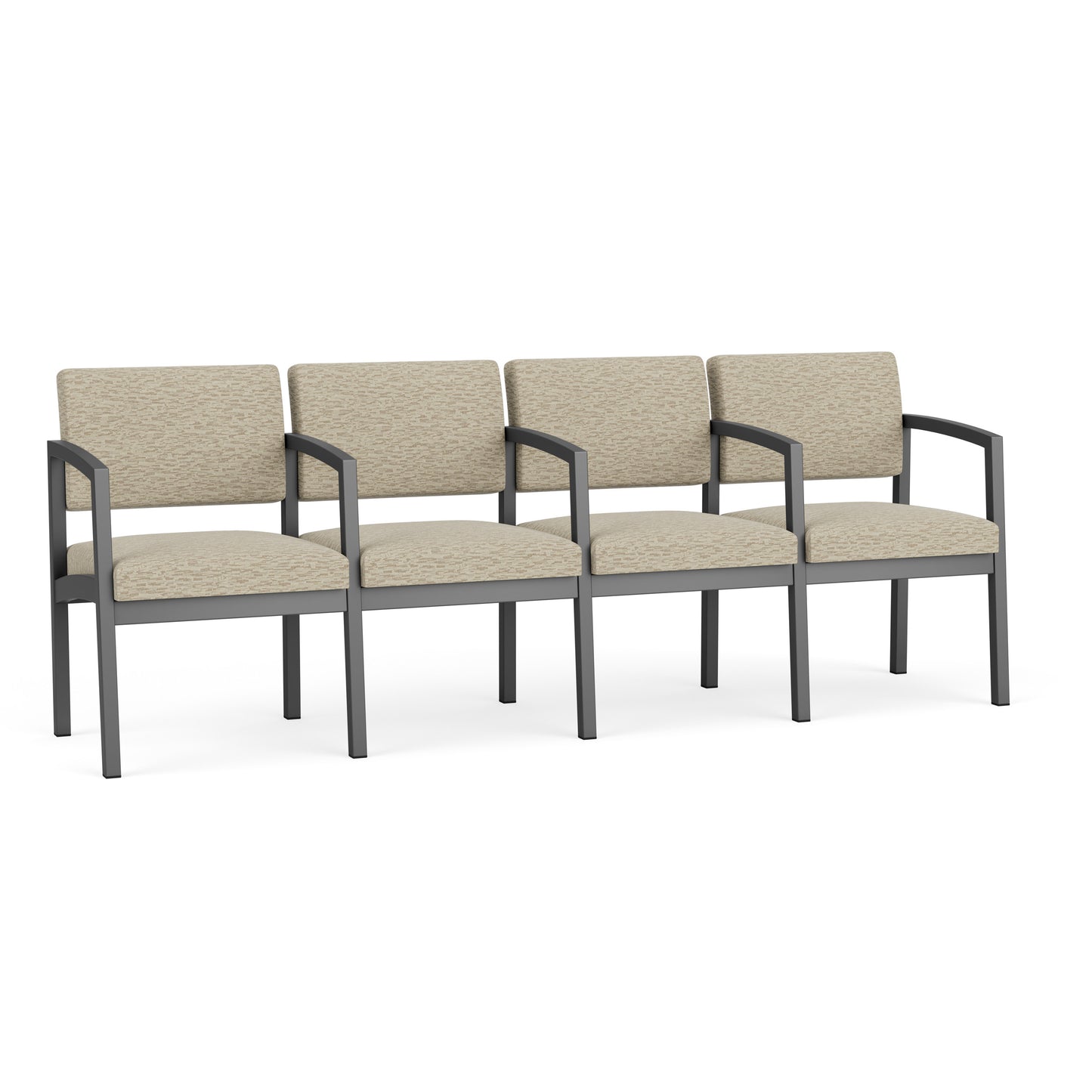 Lenox Steel Waiting Reception 4 Seat Tandem Seating Metal Frame