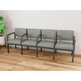 Lenox Steel Waiting Reception 4 Seat Tandem Seating Metal Frame