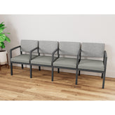 Lenox Steel Waiting Reception 4 Seat Tandem Seating Metal Frame