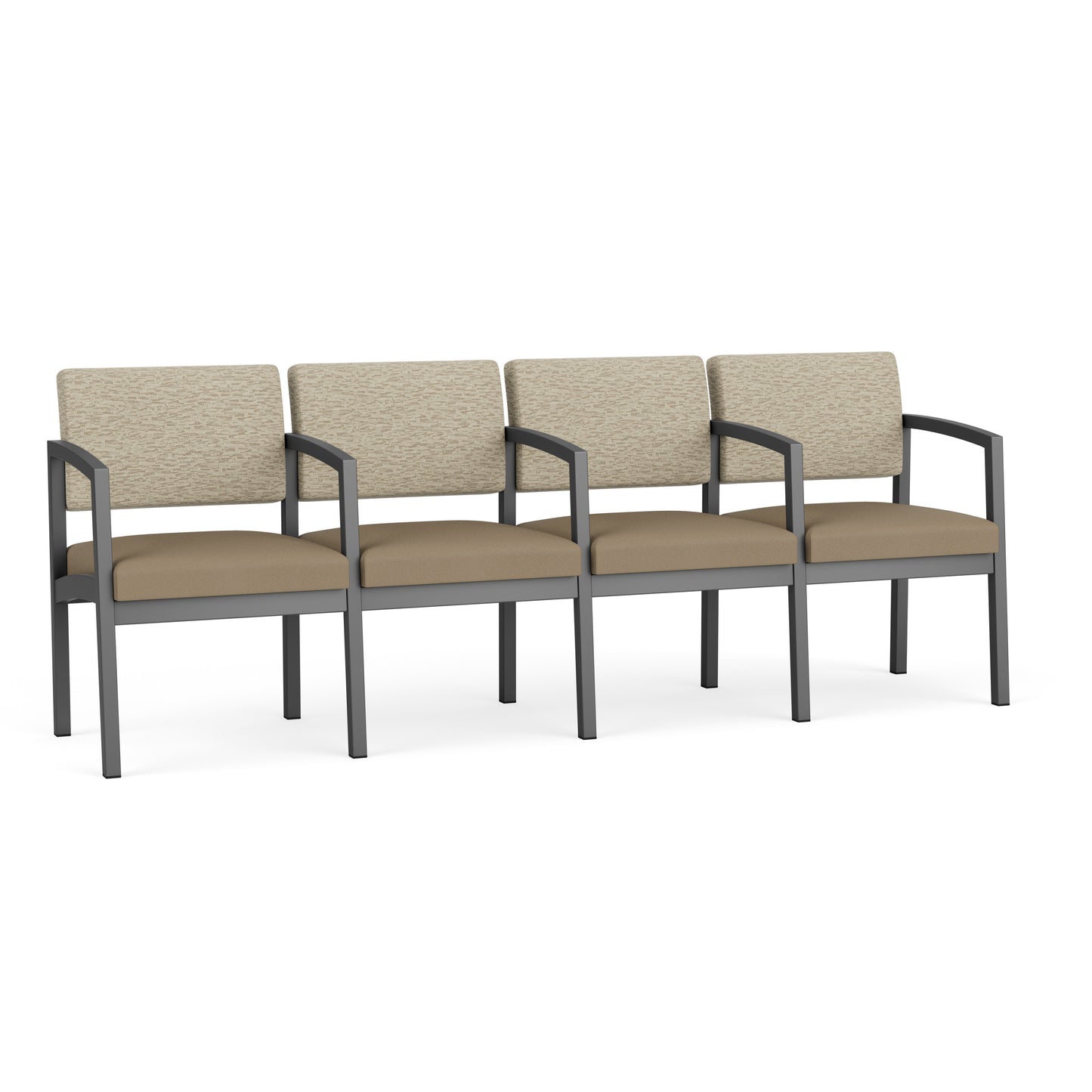 Lenox Steel Waiting Reception 4 Seat Tandem Seating Metal Frame