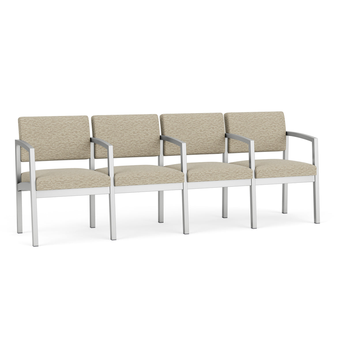 Lenox Steel Waiting Reception 4 Seat Tandem Seating Metal Frame