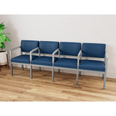 Lenox Steel Waiting Reception 4 Seat Tandem Seating Metal Frame