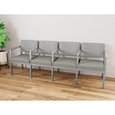 Lenox Steel Waiting Reception 4 Seat Tandem Seating Metal Frame