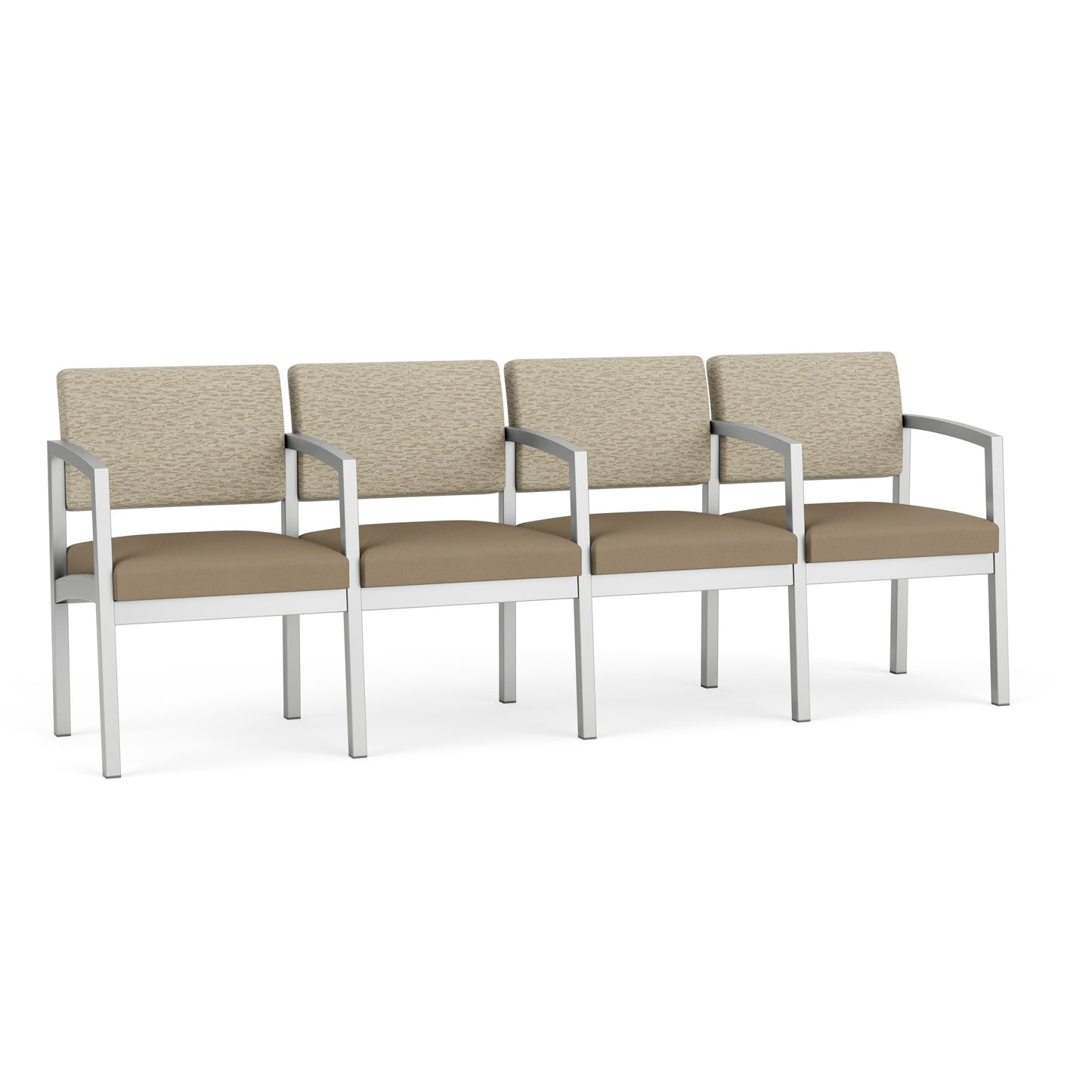 Lenox Steel Waiting Reception 4 Seat Tandem Seating Metal Frame