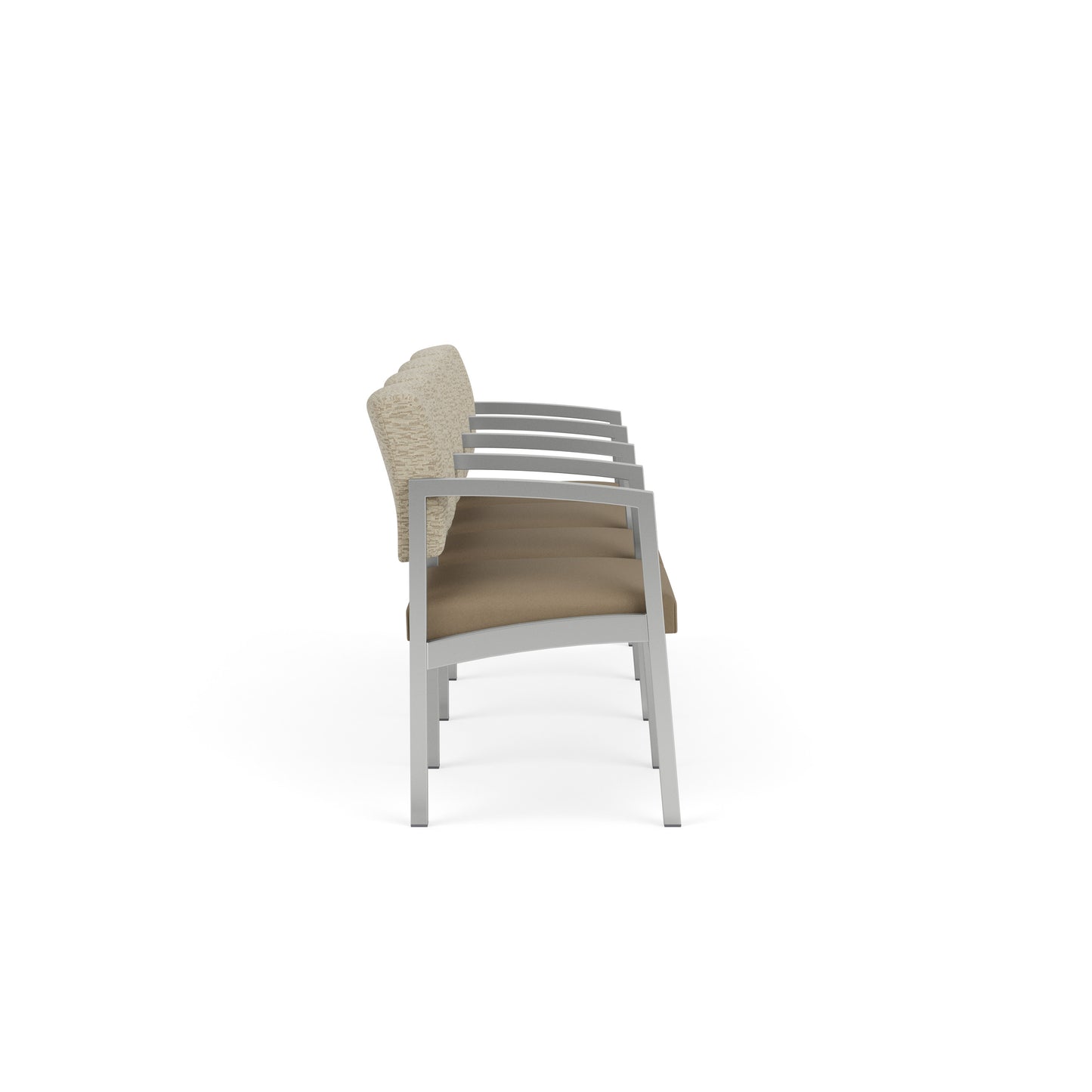 Lenox Steel Waiting Reception 4 Seat Tandem Seating Metal Frame