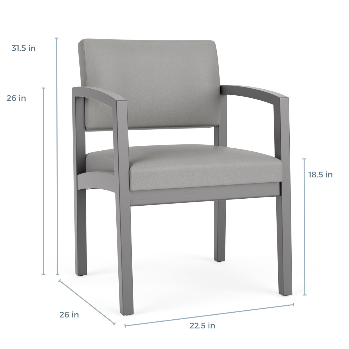 Lenox Wood Waiting Reception Guest Chair Wood Frame