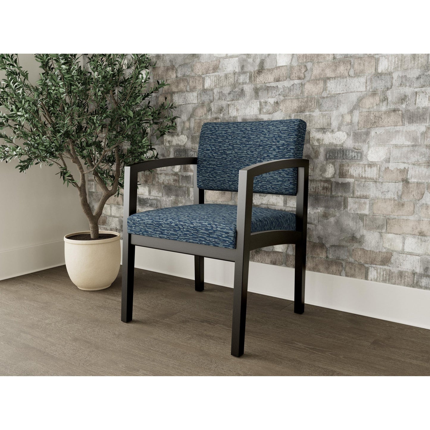 Lenox Wood Waiting Reception Guest Chair Wood Frame