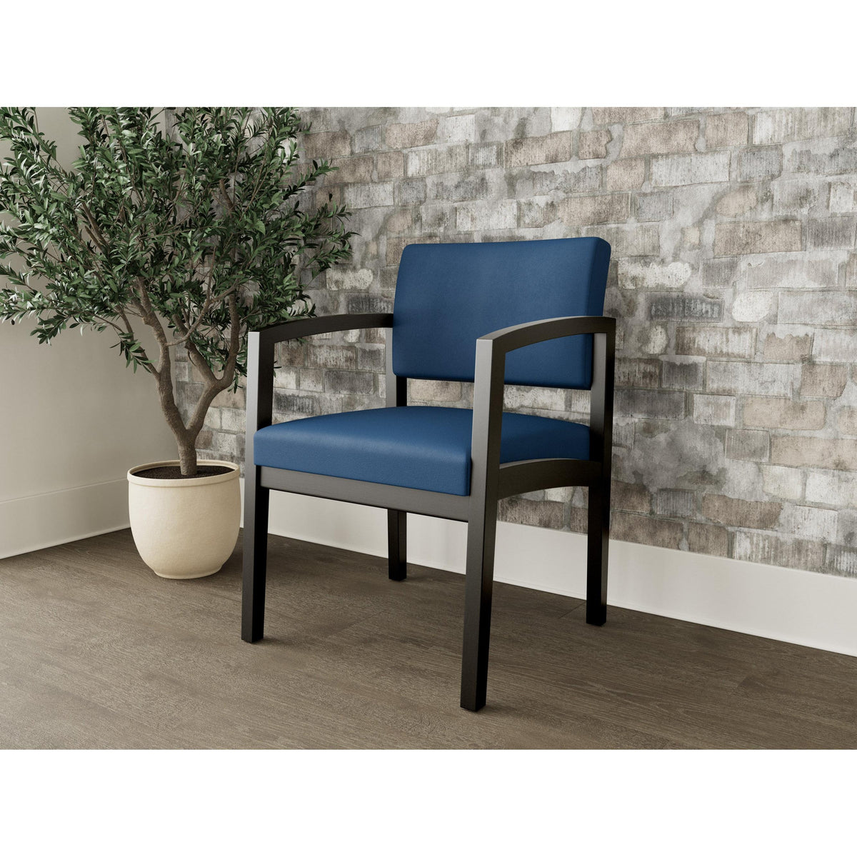 Lenox Wood Waiting Reception Guest Chair Wood Frame