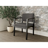 Lenox Wood Waiting Reception Guest Chair Wood Frame